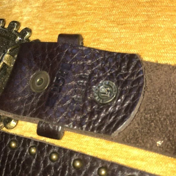 LEATHEROCK Soft Leather Rhinestone Belt - Picture 7 of 7